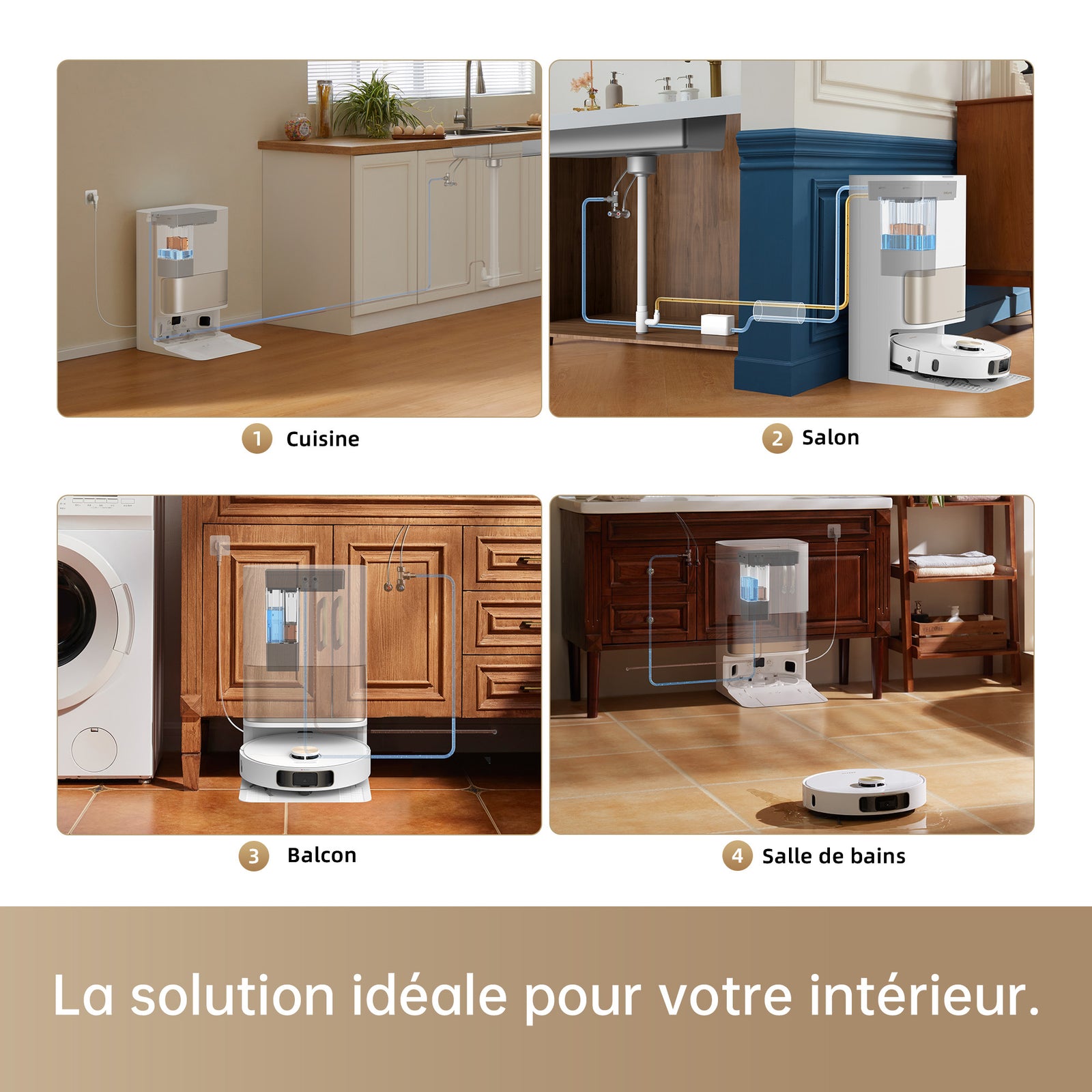 L10sProUltra/X30Ultra/X40UltraComplete/L40Ultra/L10sUltraGen2/X50UltraComplete/L50ProUltra/L40sProUltra/L40UltraAE Kit de raccordement d'eau pour remplissage et vidange automatiques