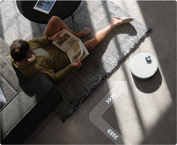 Dreame Aqua10 Ultra Roller Complete aspire tapis en toute sécurité avec protection configurée via application