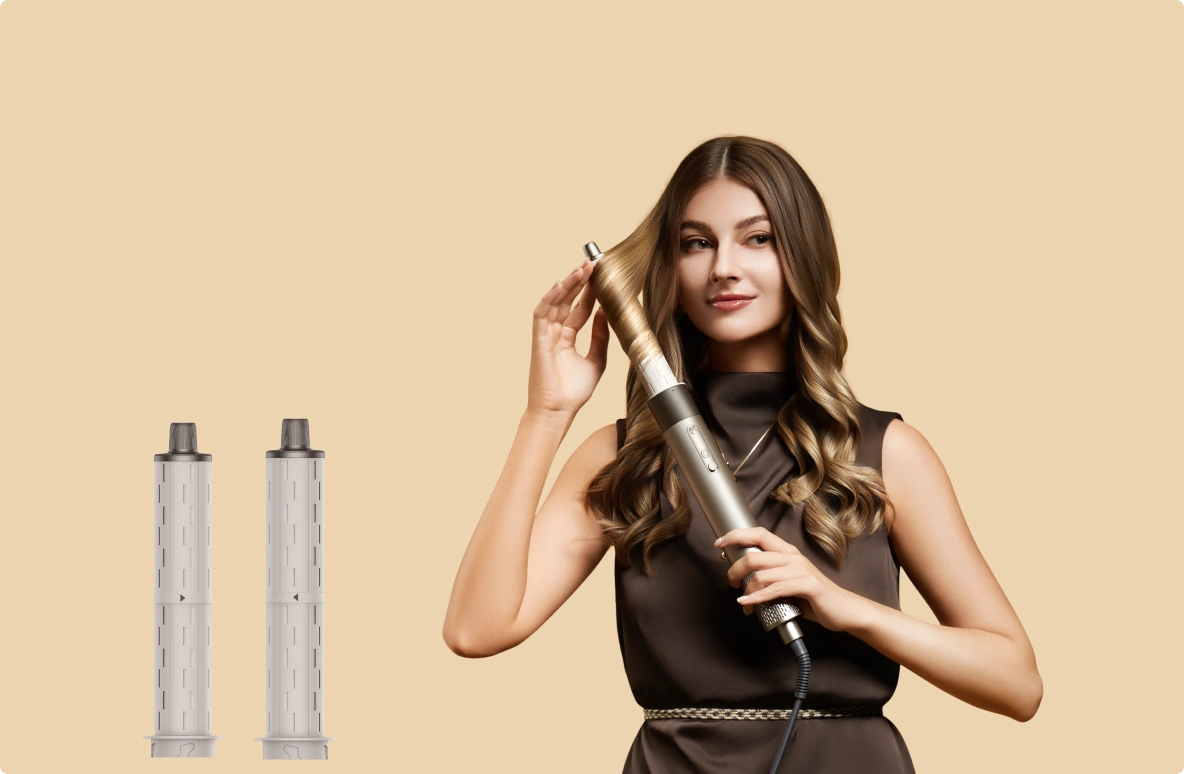 Dreame AirStyle Shine avec double embout pour des boucles symétriques et naturelles