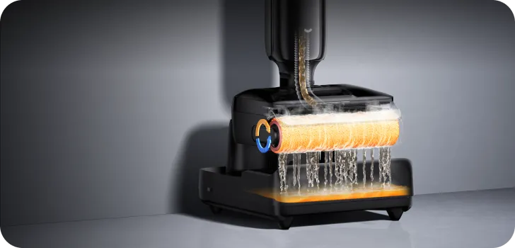 Dreame T12 Pro nettoie efficacement la brosse avec de l'eau chaude à 95 °C*
