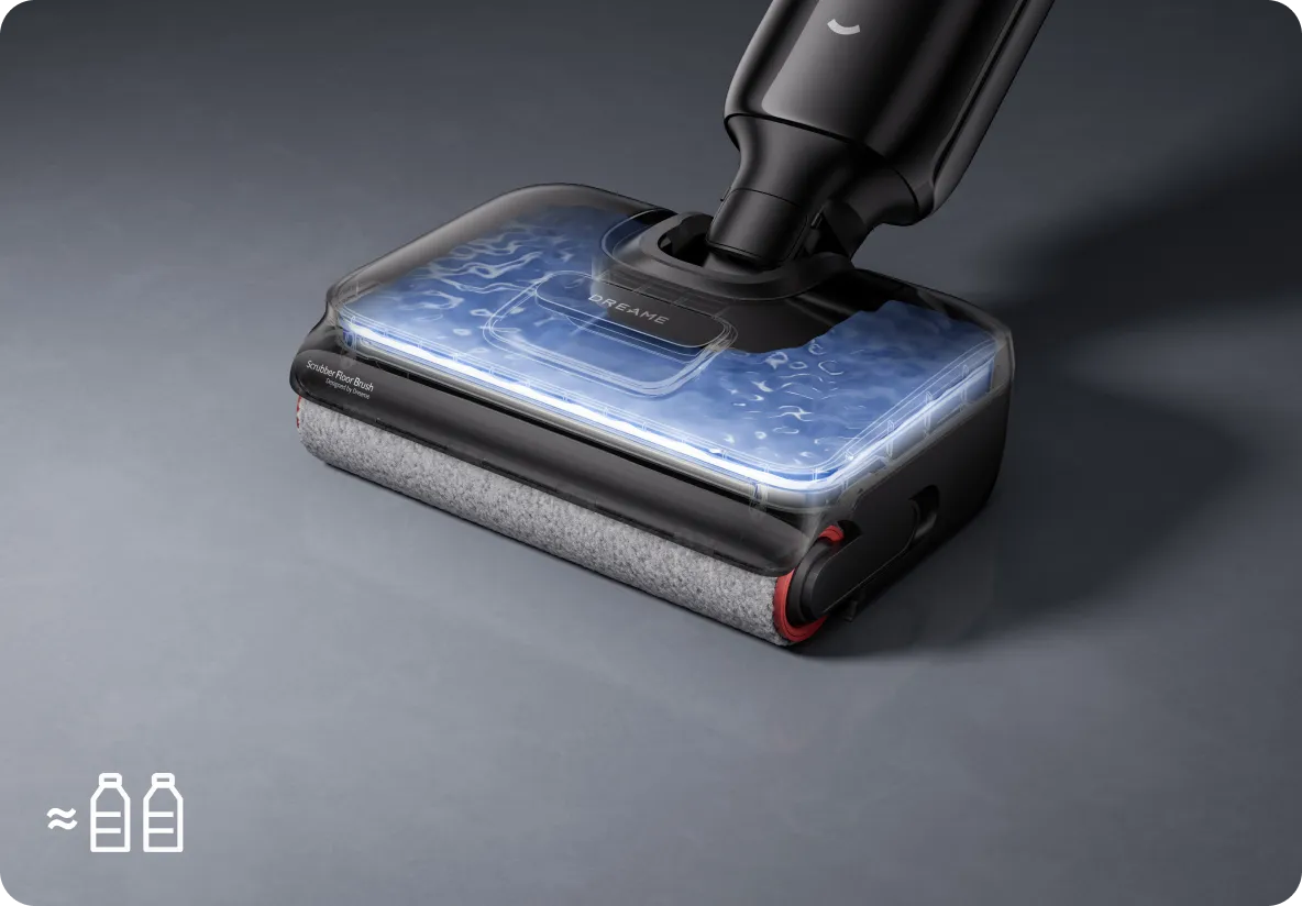 Dreame T12 Pro nettoie avec rinçage à l'eau claire, brosse 480 tr/min, doubles racleurs et aspiration 25 kPa