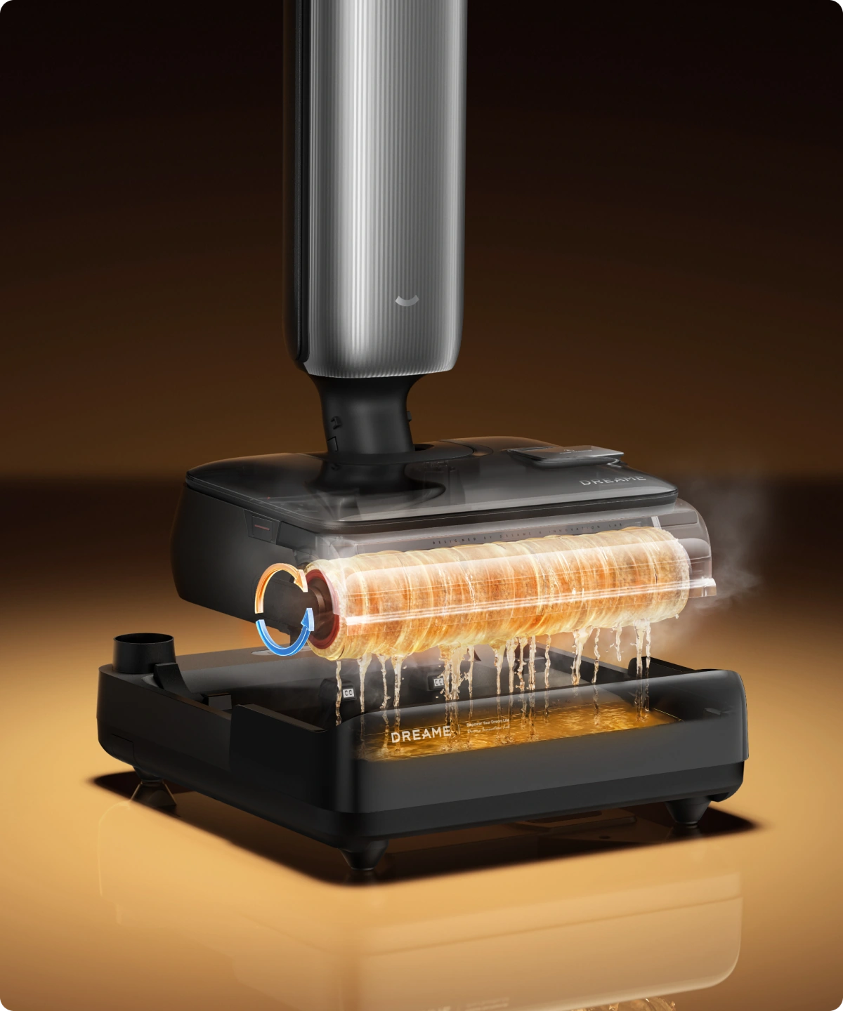 T16 Pro Heat brush self-cleaning with hot water