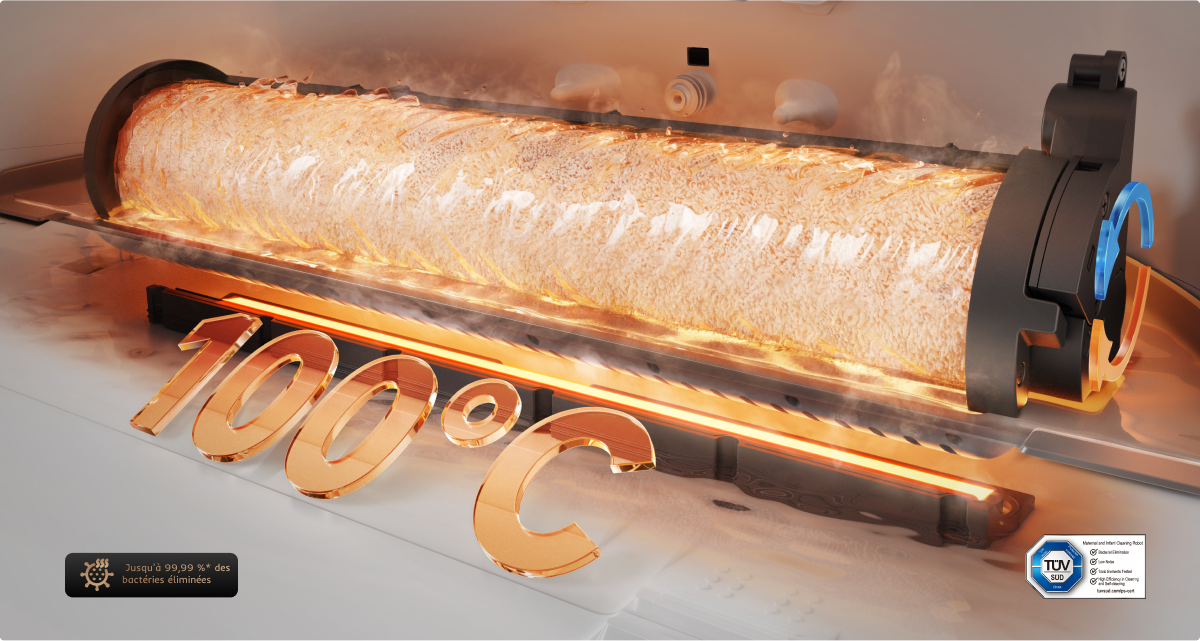 Dreame Aqua10 Ultra Roller Complete système ThermoHub nettoie le rouleau à 100C pour hygiène