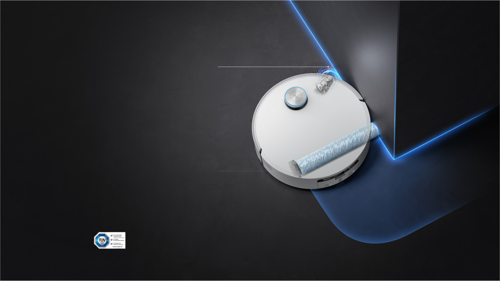 Dreame Aqua10 Ultra Roller Complete rouleau latéral atteint les bords pour couverture totale