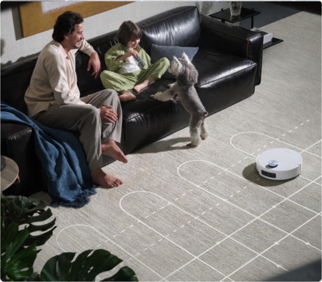 Nettoyage intensif des tapis avec Dreame Aqua10 Ultra Roller Complete pour poils courts et moyens avec élimination profonde de la poussière