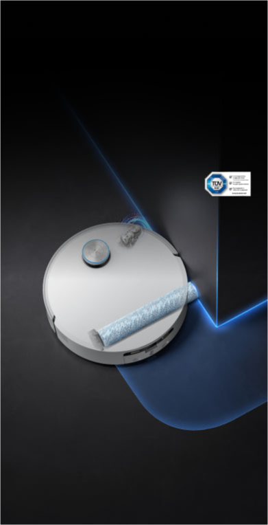 Dreame Aqua10 Ultra Roller Complete nettoyage étendu atteint coins et bords cachés