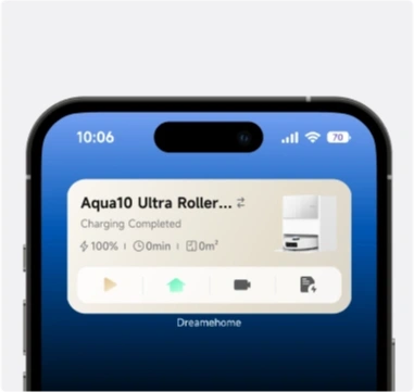Dreame Aqua10 Ultra Roller Complete widget lanceur d’app pour accès rapide à la maison connectée