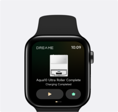 Dreame Aqua10 Ultra Roller Complete application Apple Watch pour contrôle de nettoyage à distance