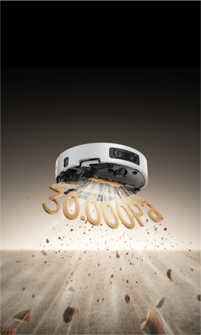 Dreame Aqua10 Ultra Roller Complete aspirateur robot avec puissance de 30000Pa aspire poussière saletés et gros débris