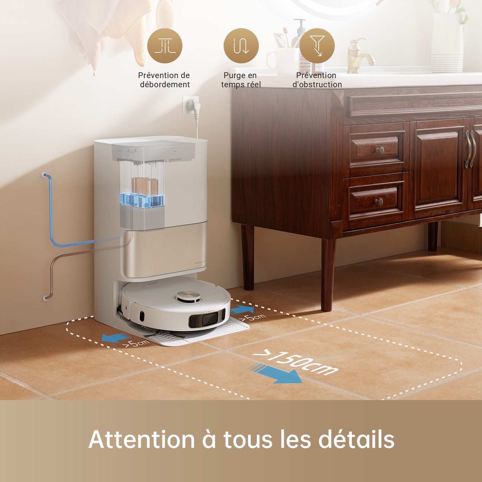 L10sProUltra/X30Ultra/X40UltraComplete/L40Ultra/L10sUltraGen2/X50UltraComplete/L50ProUltra/L40sProUltra/L40UltraAE Kit de raccordement d'eau pour remplissage et vidange automatiques