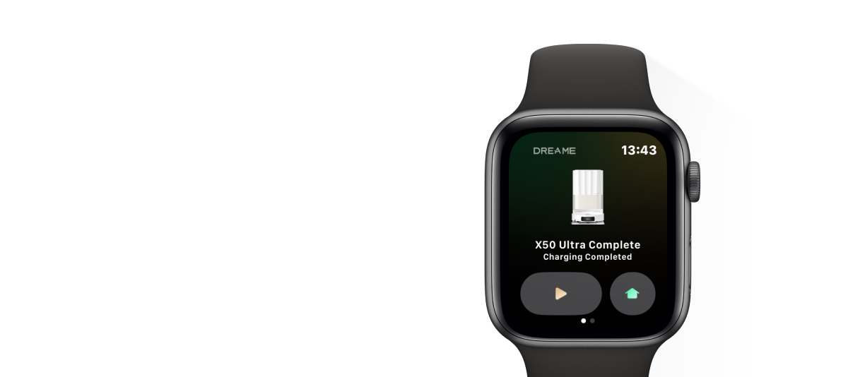 Présentation de la compatibilité avec Apple Watch pour contrôler le robot aspirateur
