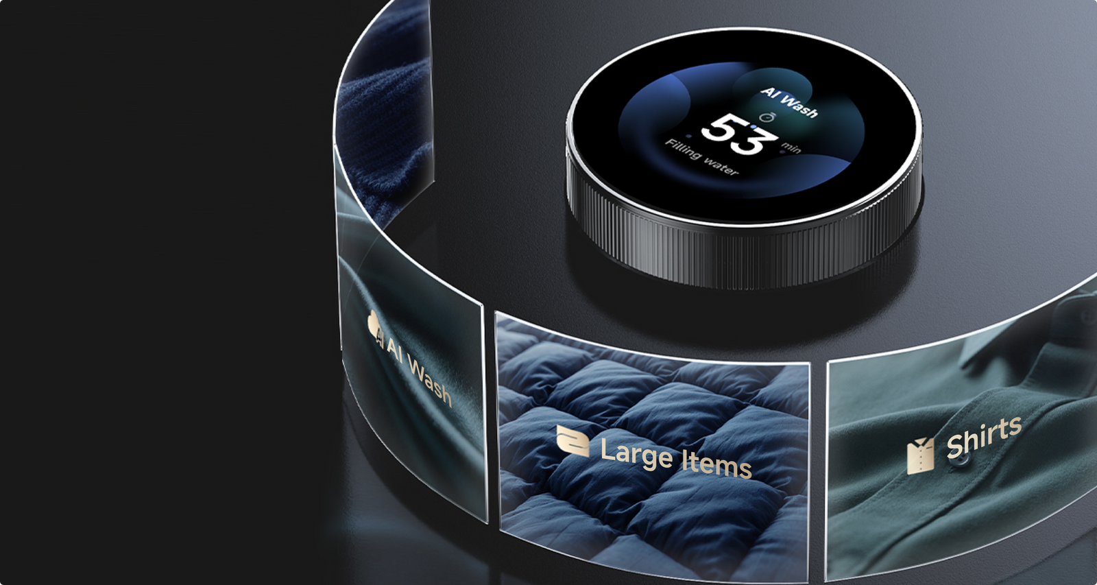Dreame AI Inverter Washer L9 molette TFT avec retour tactile en millisecondes pour sélectionner facilement le programme