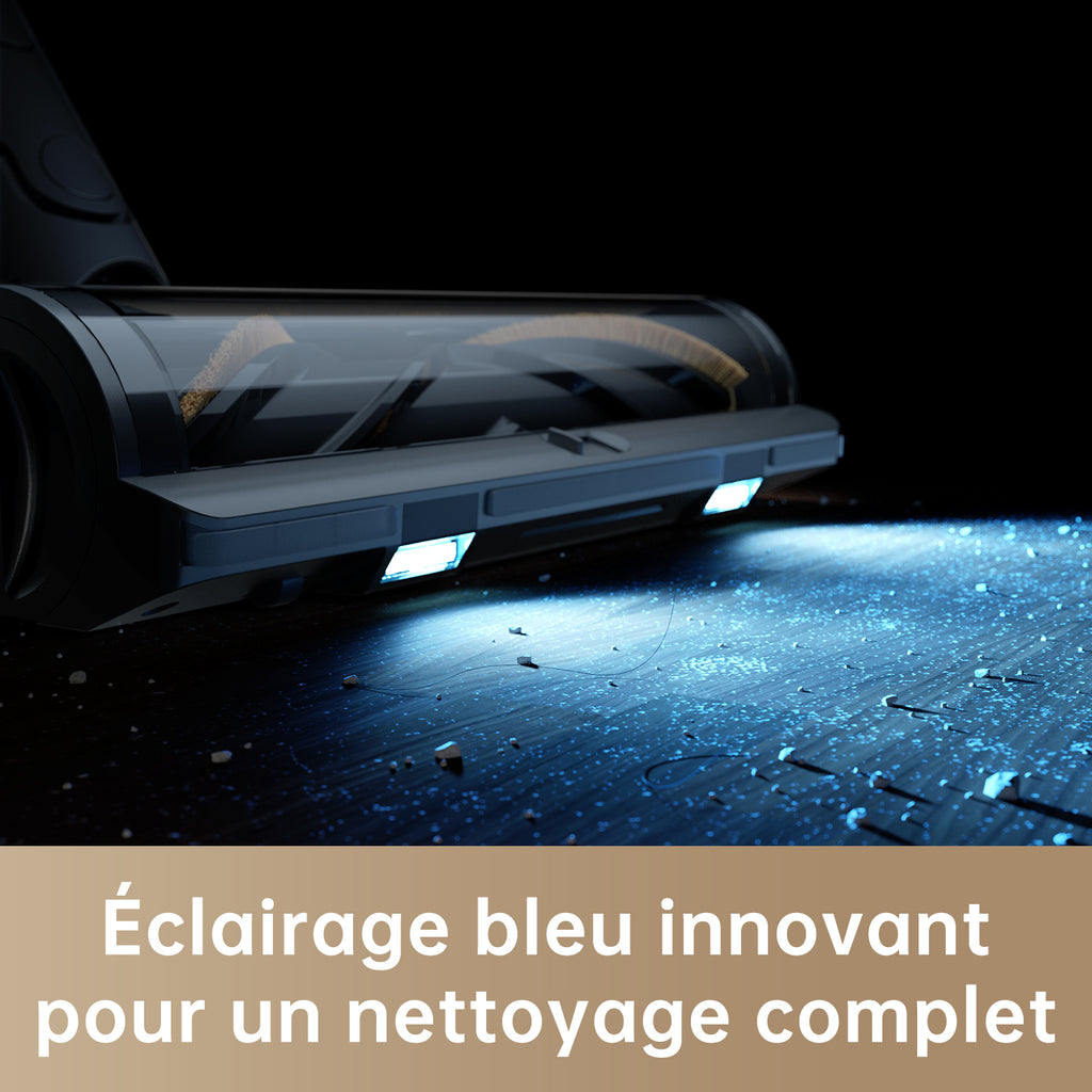 Aspirateur à main sans fil Dreame T20 - Rouleau brosse - Filtre HEPA - Blanc