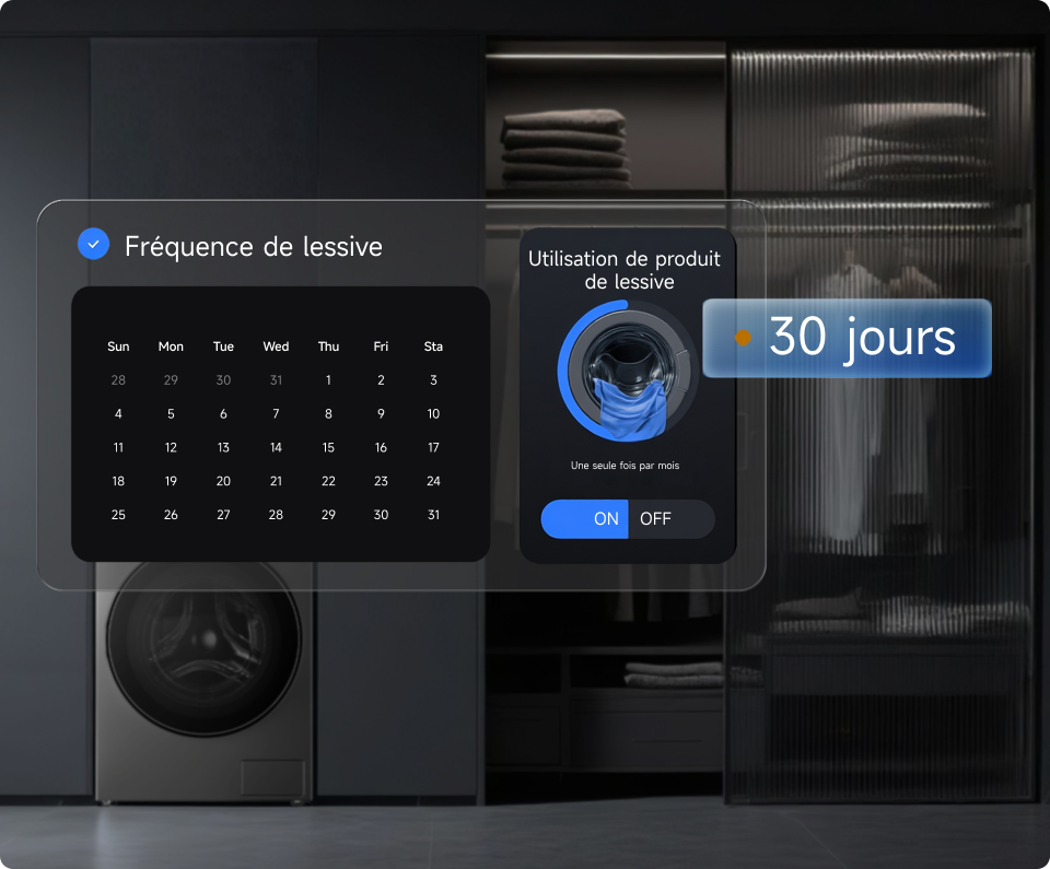Dreame AI Inverter Washer L9 un seul remplissage manuel du détergent suffit pour jusqu'à 30 jours d'utilisation