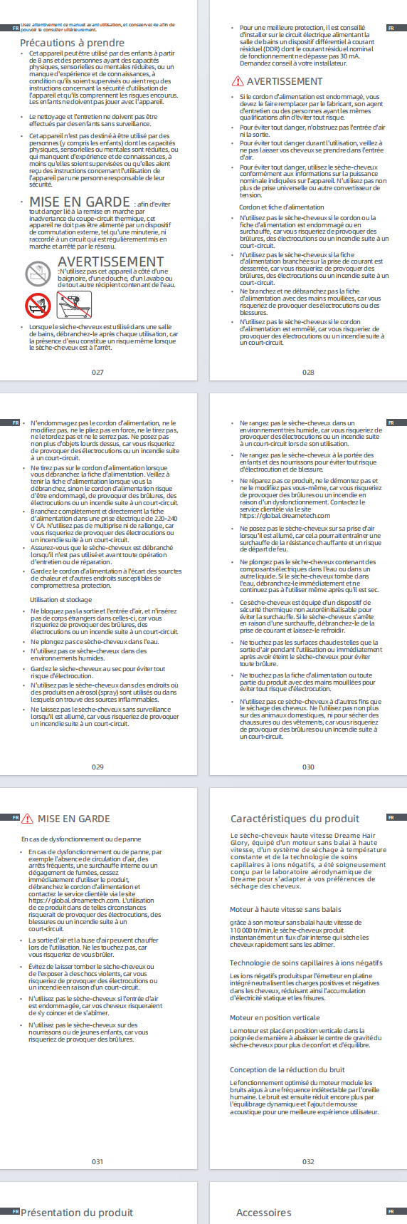 Avertissements et consignes de sécurité