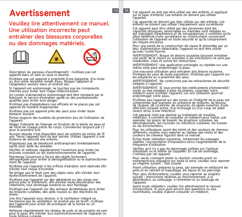 Avertissements et consignes de sécurité