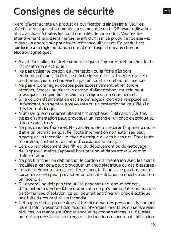 Avertissements et consignes de sécurité