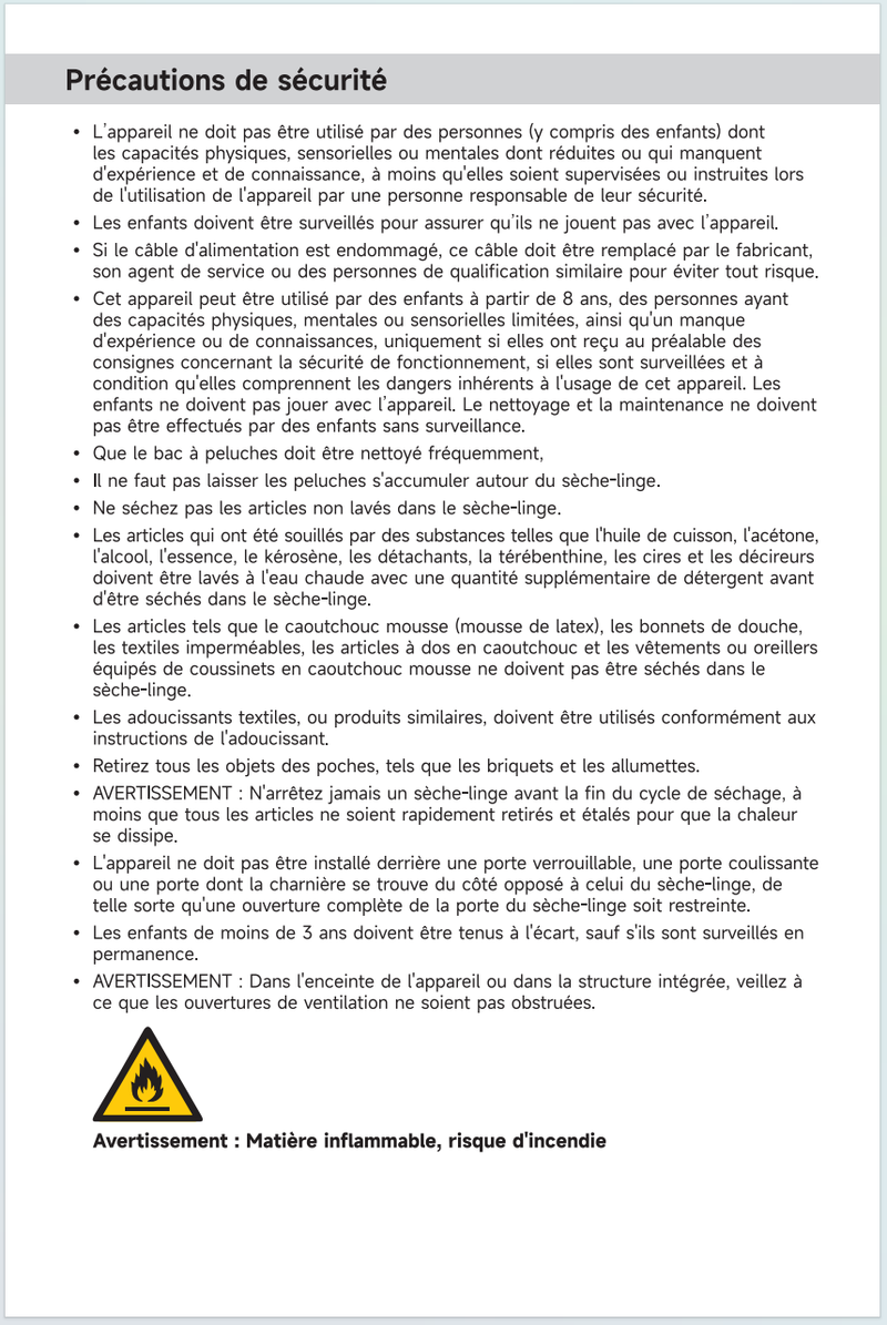 Avertissements et consignes de sécurité