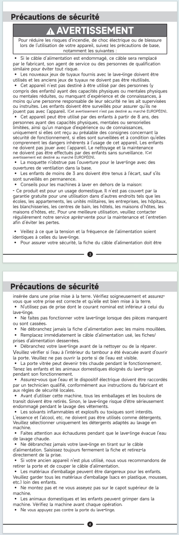 Avertissements et consignes de sécurité