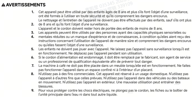 Avertissements et consignes de sécurité