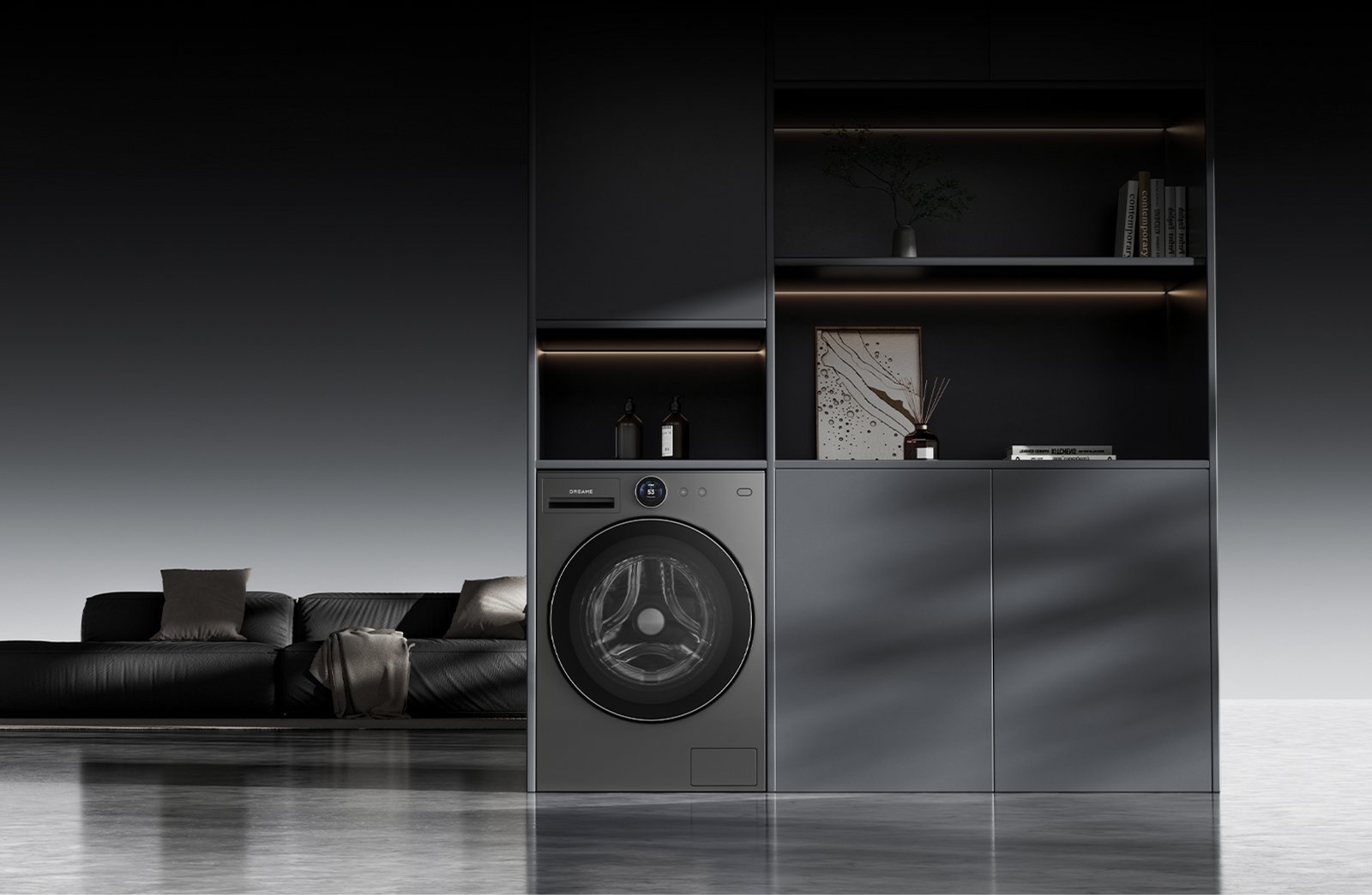 Dreame AI Inverter Washer L9 design intégrable dans un meuble de 700 mm pour allier efficacité et élégance