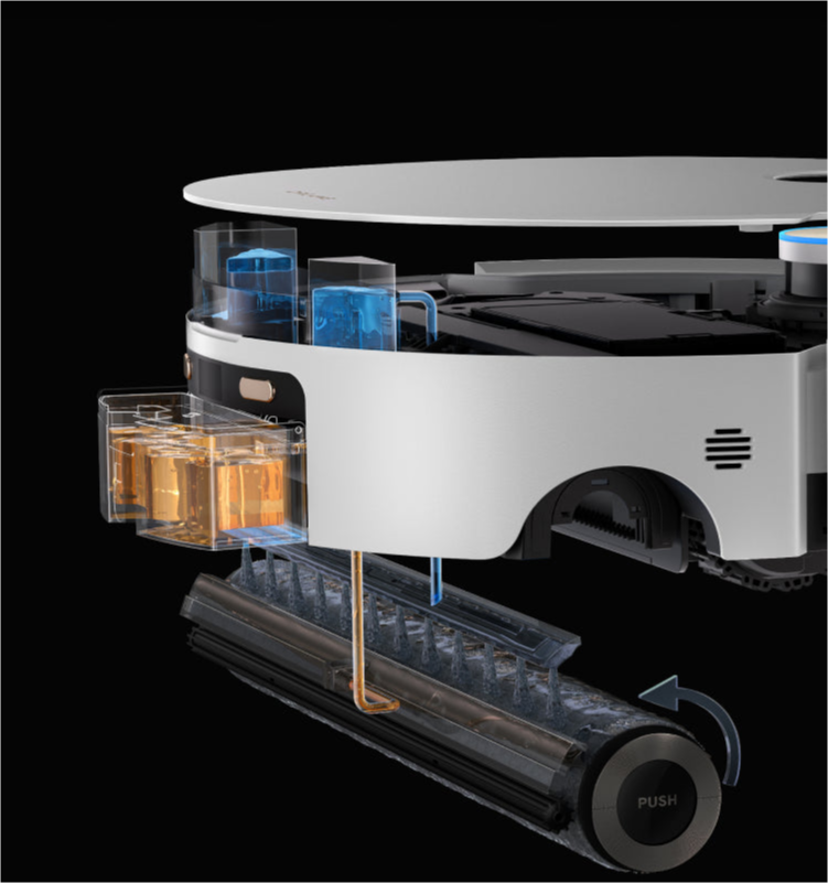 Dreame Aqua10 Ultra Roller Complete lavage à l’eau fraîche en temps réel garde les sols toujours propres