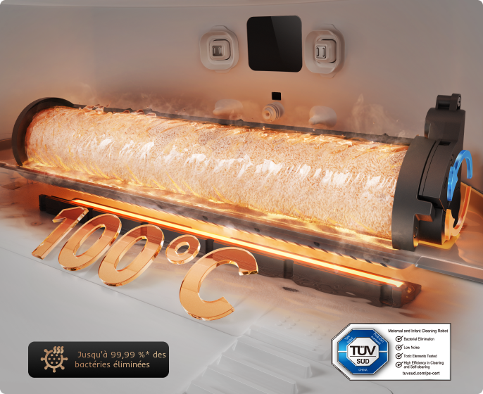 Dreame Aqua10 Ultra Roller Complete système ThermoHub nettoie le rouleau à 100C pour hygiène