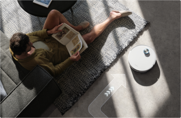 Dreame Aqua10 Ultra Roller Complete aspire tapis en toute sécurité avec protection configurée via application