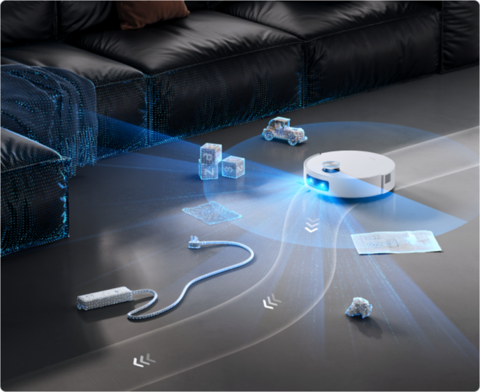 Dreame Aqua10 Ultra Roller Complete avec AstroVision IA détecte plus de 200 obstacles et assure un nettoyage fluide