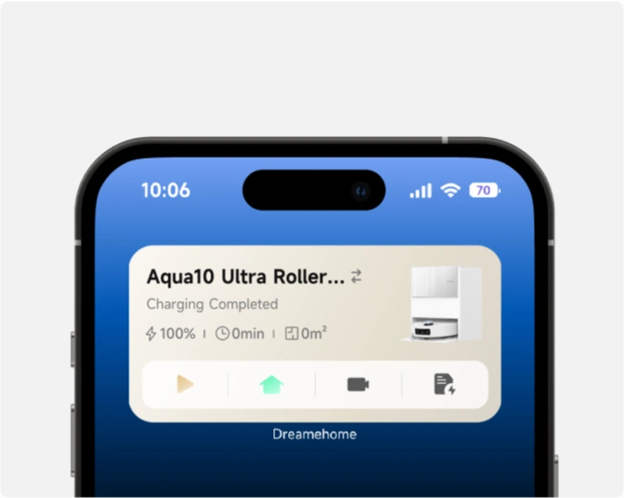 Dreame Aqua10 Ultra Roller Complete widget lanceur d’app pour accès rapide à la maison connectée