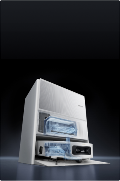 Dreame Aqua10 Ultra Roller Complete station stocke la poussière jusqu’à 100 jours pour un nettoyage sans effort