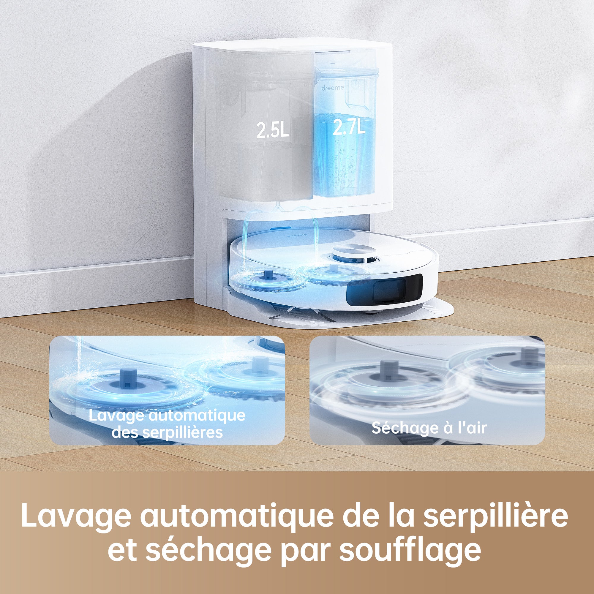 100€ sur Aspirateur robot Dreame L10 Prime Blanc - Achat & prix