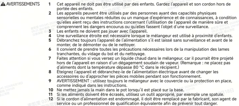 Avertissements et consignes de sécurité