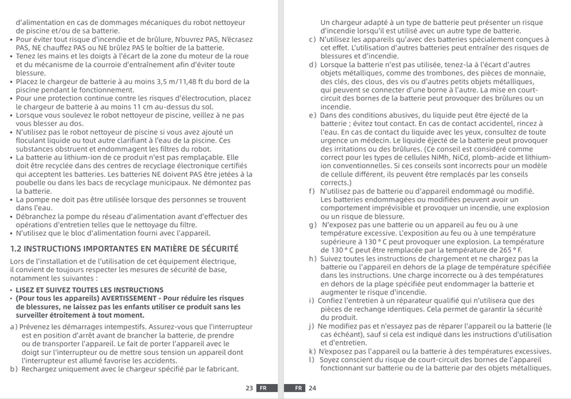 Avertissements et consignes de sécurité