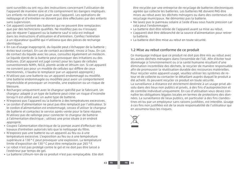 Avertissements et consignes de sécurité