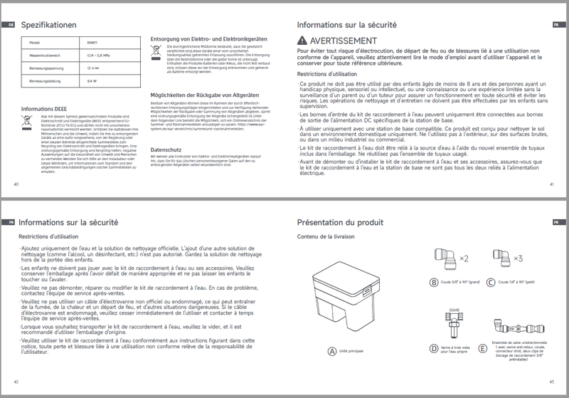 Avertissements et consignes de sécurité