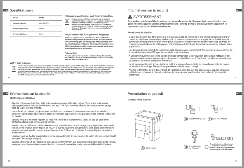 Avertissements et consignes de sécurité