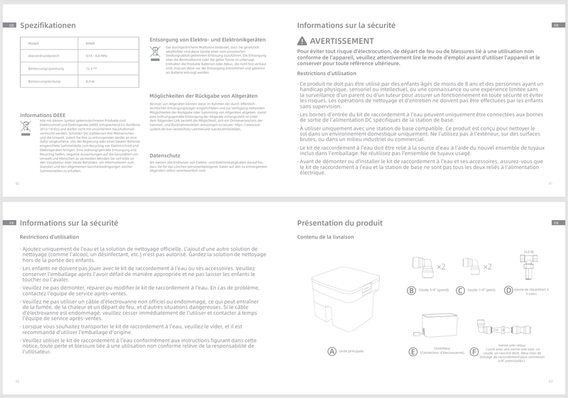Avertissements et consignes de sécurité