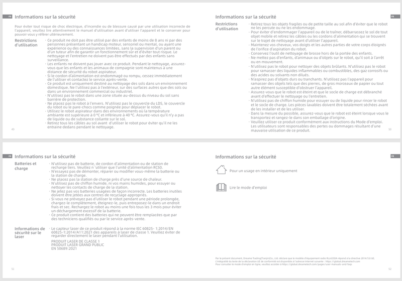 Avertissements et consignes de sécurité