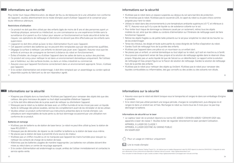 Avertissements et consignes de sécurité