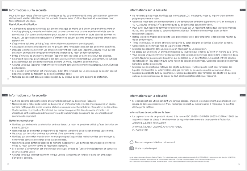 Avertissements et consignes de sécurité