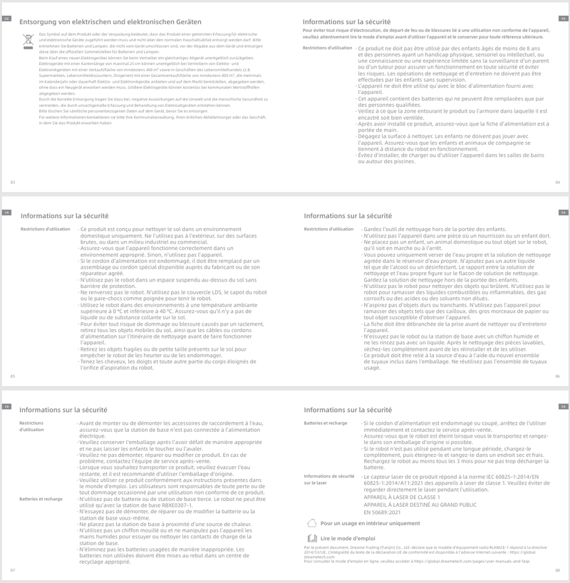 Avertissements et consignes de sécurité