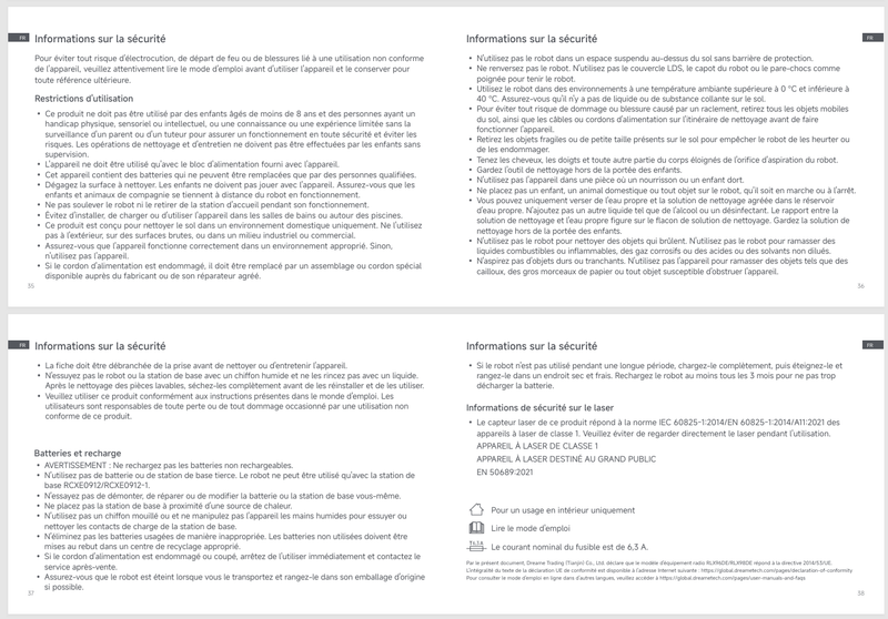 Avertissements et consignes de sécurité