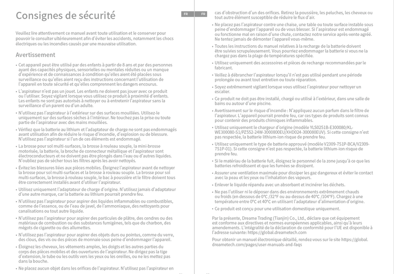 Avertissements et consignes de sécurité