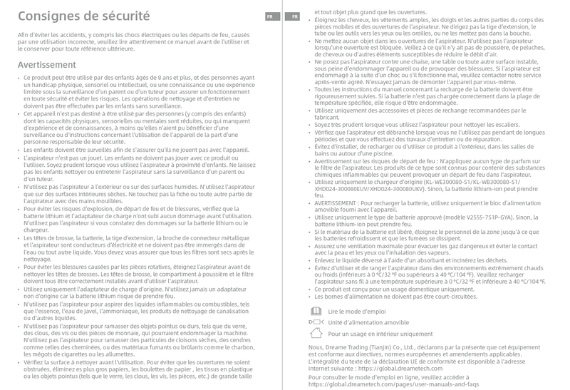 Avertissements et consignes de sécurité