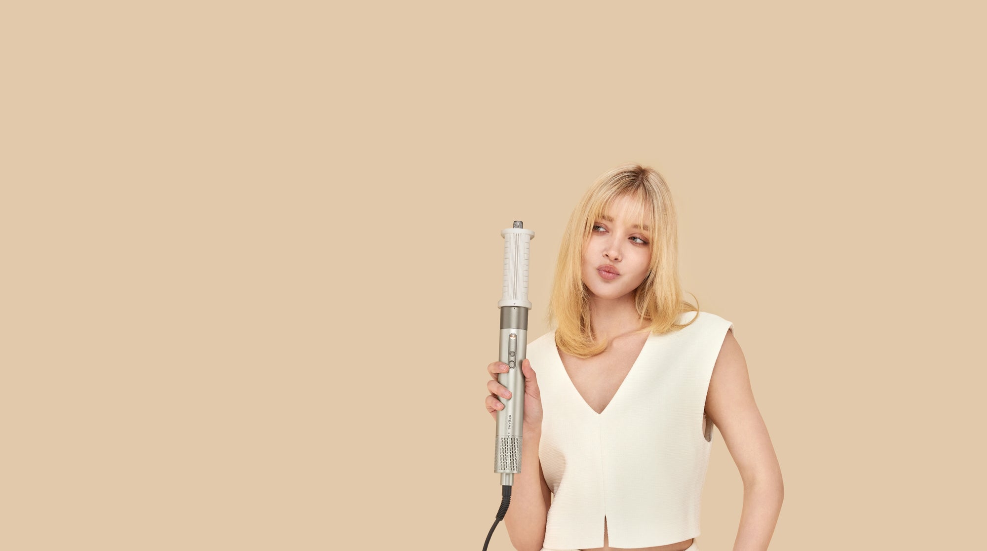 Dreame AirStyle Shine appareil de séchage et de coiffure sèche et coiffe en un seul geste avec de l’air et de la chaleur pour une tenue durable et des cheveux sains
