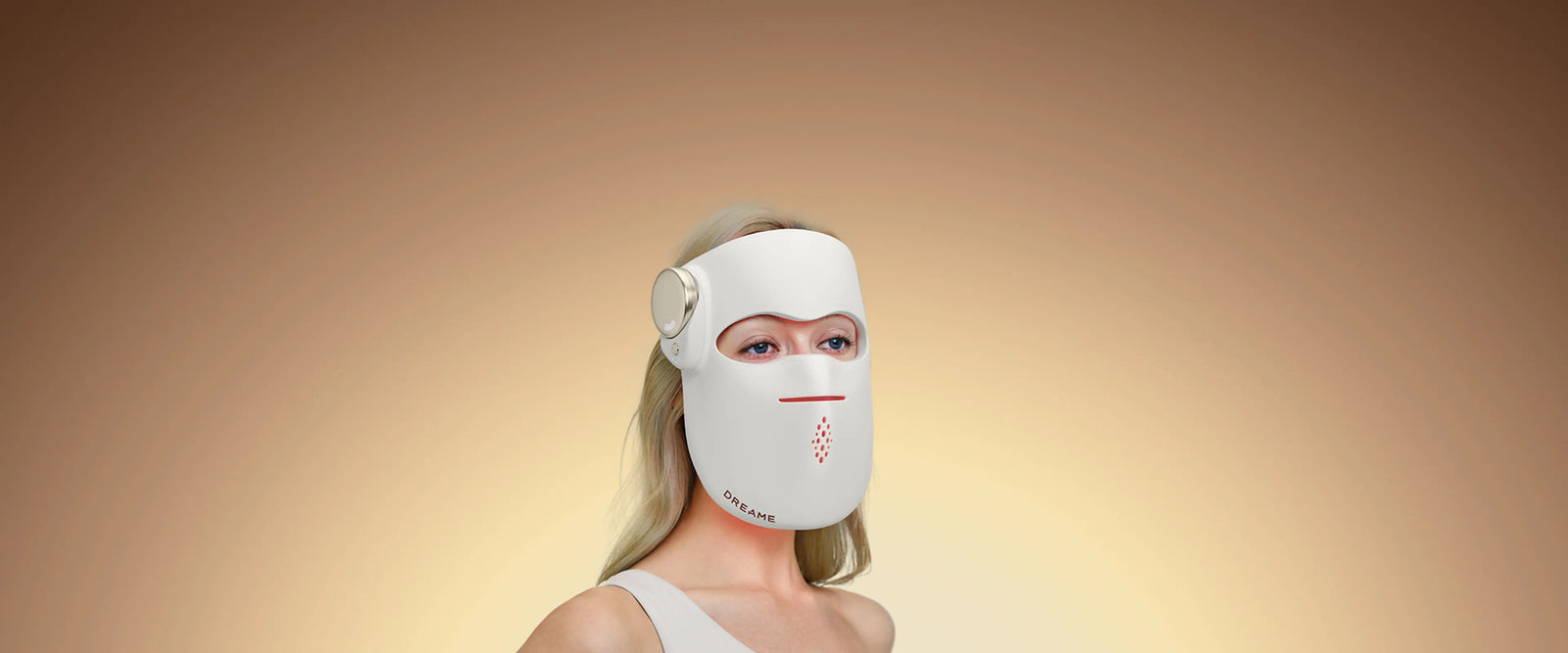 Dreame Chrona masque anti-âge à photons – fenêtre de visualisation intégrée pour garder la vue dégagée pendant le soin.