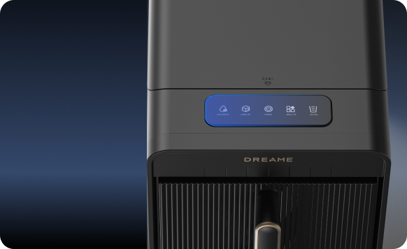 Machine à glaçons Dreame Aura, panneau de commande tactile numérique offrant une utilisation simple et intuitive.