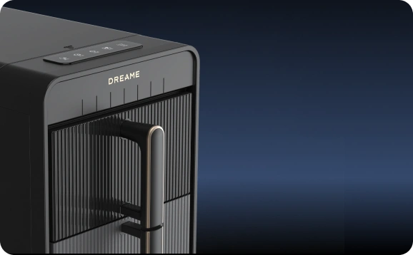 Machine à glaçons Dreame Aura, design épuré alliant esthétique moderne et simplicité d’utilisation.