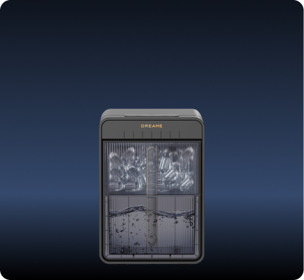 Machine à glaçons Dreame Aura, réservoir d’eau et panier à glaçons séparés garantissent une glace toujours propre et fraîche.